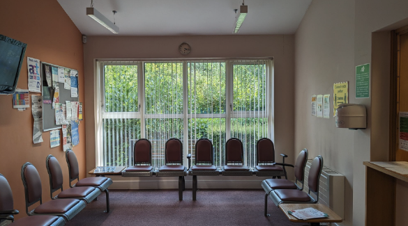 Waiting room at outpatients' reception